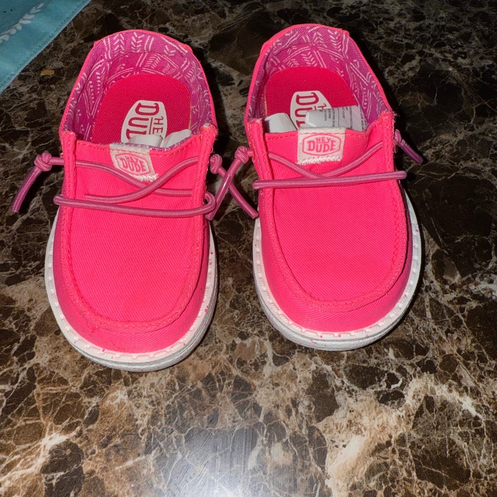 Hey Dude Kids Vibrant Pink Moccasins